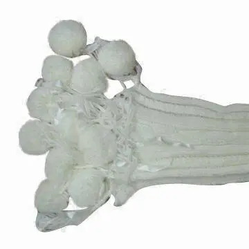 Women's Icelandic-style Acrylic Yarn Scarf, Decorated with Pompoms