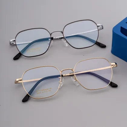 Retro Art Ultralight Half Titanium Myopia Glasses