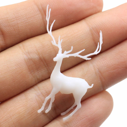 New Arrived Tiny Deer Glow Resin Craft Night Light White Reindeer 3D Animal Christmas Ornament Factory Store