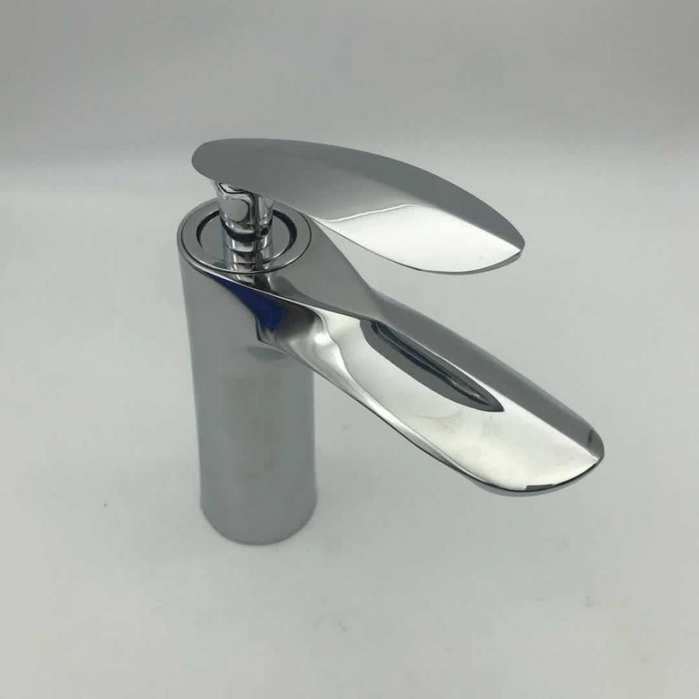 욕실 단일 구멍 세척 분지 온수 및 냉수 믹서 수도꼭지