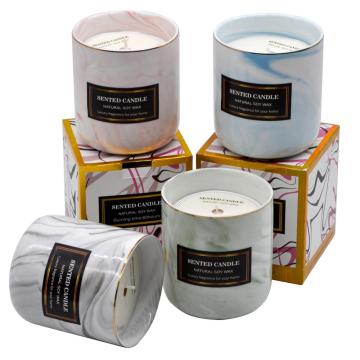 Label Pribadi Mewah Jar Scented Lilin Hadiah Set