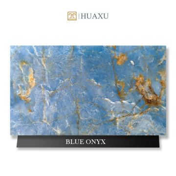 Huaxu Natural Blue Onyx Stone Slab and Tiles Supplier