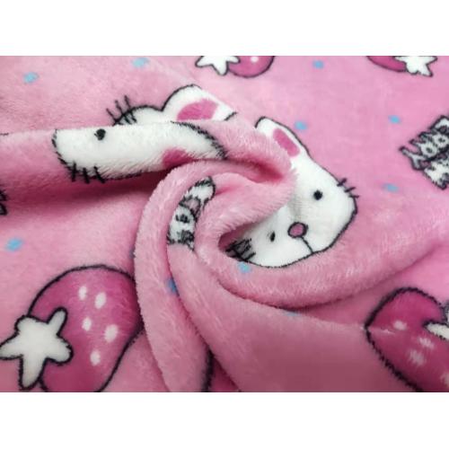 100% Polyester Flannel with Cartoon Printing Fabric