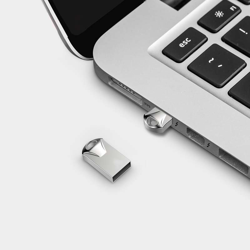 Metalen USB -stick Gold Silver USB -flitsaandrijving