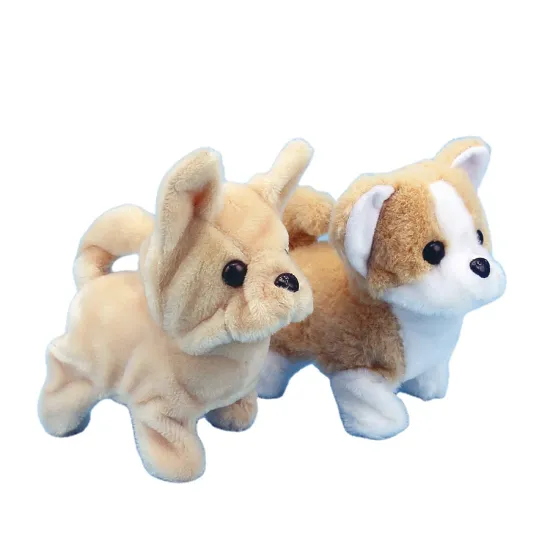 China exports children's electric puppy toys plush toy dog soft baby pet animal battery puppy cute customizable