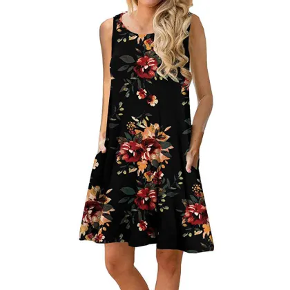 Fashion Women Clothing Floral Printed Dress Vestido Women Dresses