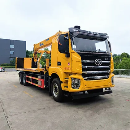 Saic Hongyan 6x4 wrecker truck with crane