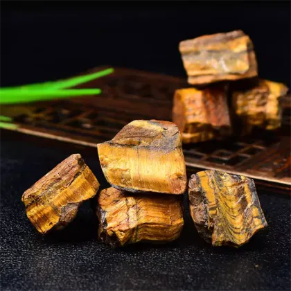 Wholesale Natural Yellow Tiger Eye Stone Reiki Crystal Loose Raw Stone