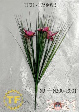 20"ONION GRASS WITH BUTTERFLY X 4 BUSH