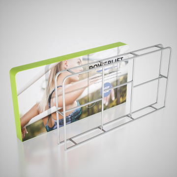 Display per fiera 3D a parete 3D personalizzabile: supporto banner di fondi in tessuto a doppia facciale