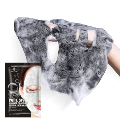 Aichun Organic Beauty Charcoal Cleansing Bubble Mask with Hyaluronate