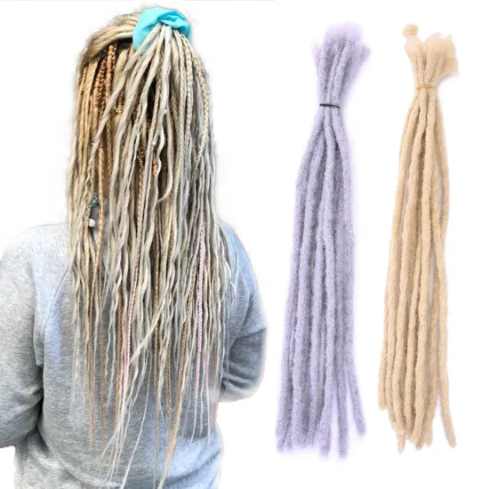 Wholesale 10Strands/Pack Hip-Hop Style Blonde Women Men's Dread Reggae Hair Handmade locks Hair Synthetic Dreadlocks Extensions