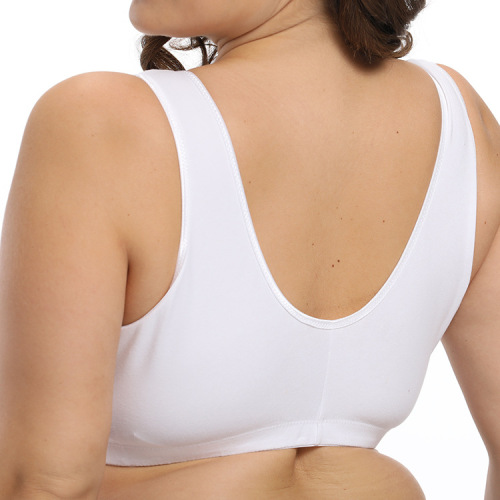 Soutien-gorge taille plus en coton avec fermeture sur le devant