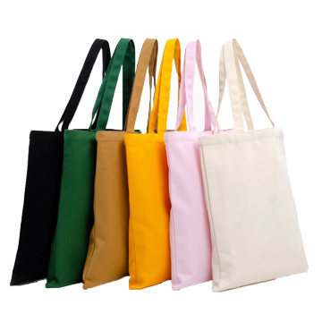 Customized Eco-Friendly Organic Calico Canvas Tote Bags for Reusable Grocery Shopping