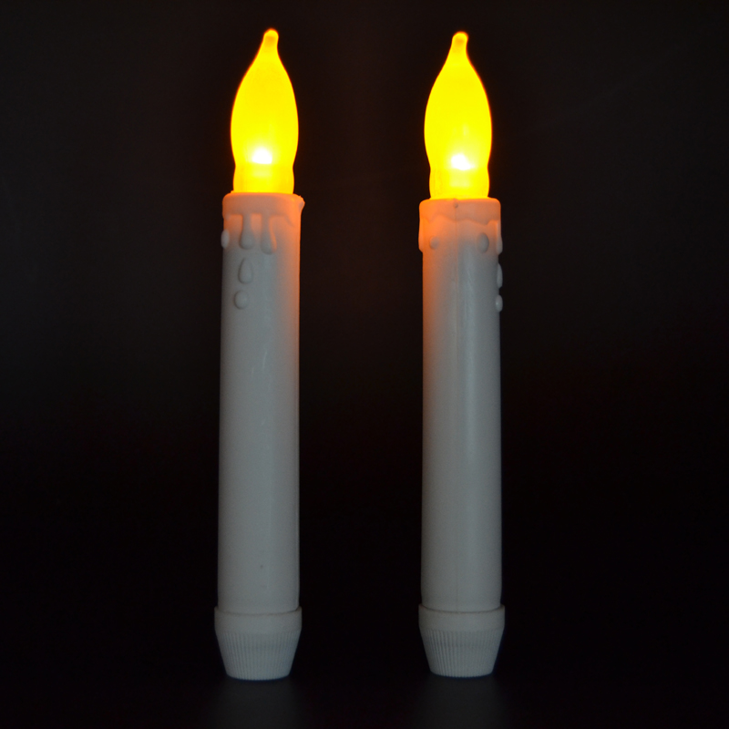 Flameless Taper Candle With Moving Flame