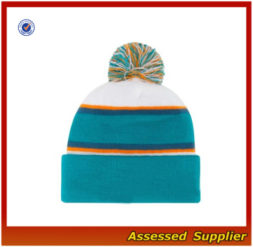 BBH011/ Fashion acrylic knitted bobble hat/ custom bobble hat