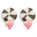 Ronde regenboog kleur lollies plaksteen Candy Resin Charms voor Fashion Earring slijm accessoire maken