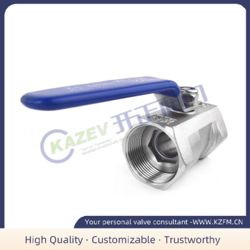 One piece threaded ball valve