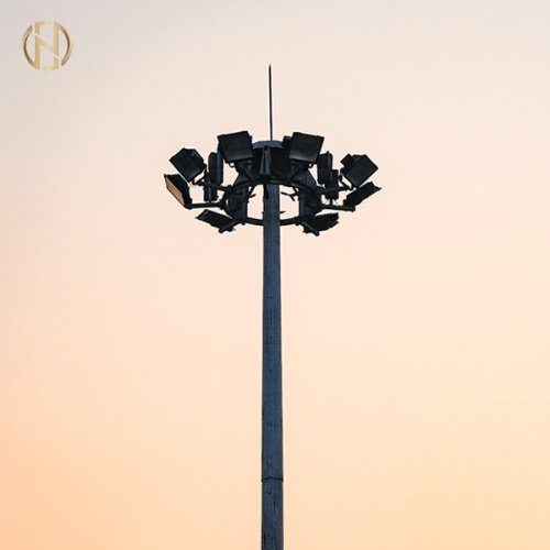 Highmast Square Lighting Pole Galvanized Steel Column