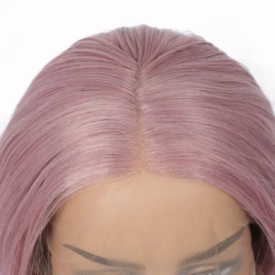 High quality Highligh heat resistant lce front pink real scalp premium red synthetic lace arial wig