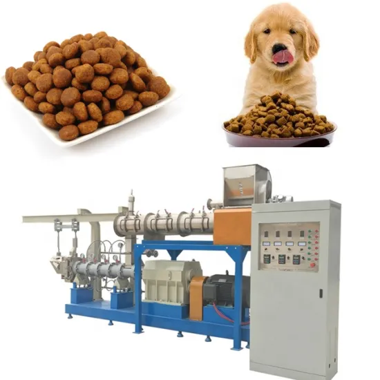 Automatic Dried Kibble Dog Food Making Extruder Pet Food Processing Line