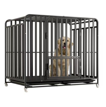 Cassa per cani indistruttibili con servizio pesante con ruote bloccabili e vassoio rimovibile