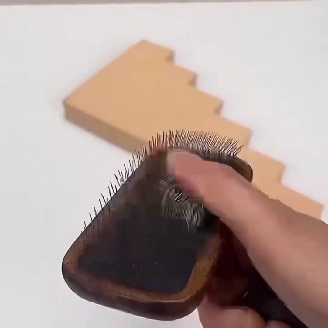 Custom Logo Wooden Pet Grooming Brush