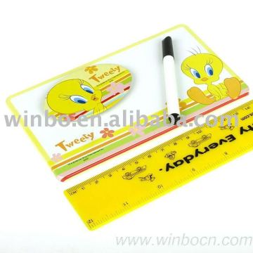 Tin kids cute whiteboard with pen and magnetic