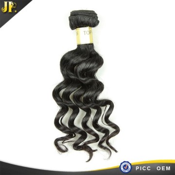 Loose body wave of natural brazilian human hair weft