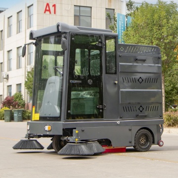 Hot Sale Electric Four Wheel Steering Industrial Scrubber Road Sweeper Cleaning Machine