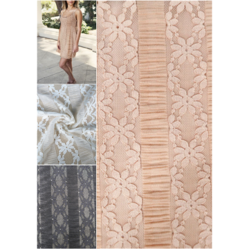 Customized Nylon Spandex Lace Fabrics For Women's Dress