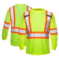 Reflecterende veiligheid Hoog zichtbaar shirt Geel werkoverhemden