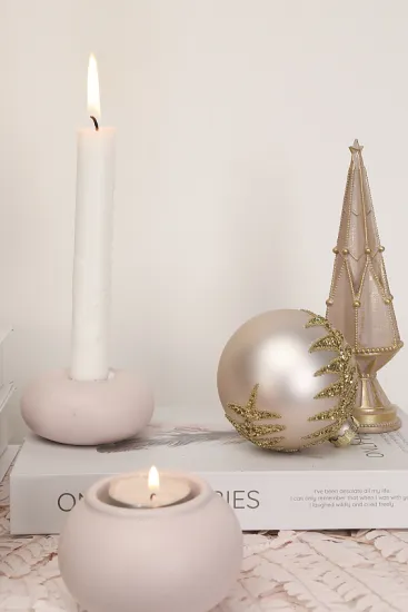Small Ceramic Pink Tealight Holders