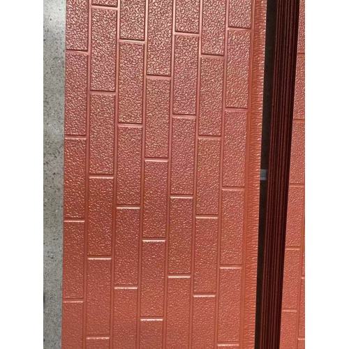 Painéis esculpidos de metal com padrão de tijolos de tijolos de vermelho laranja