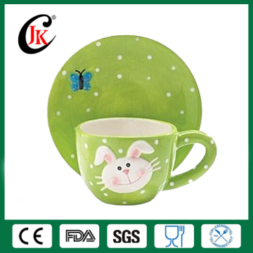 Ceramic easter cup and saucer with nice design