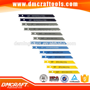 14pc Universal-Fit Alloy & Cobalt Steel Jig Saw Blade Set Metal Wood PVC Plastic