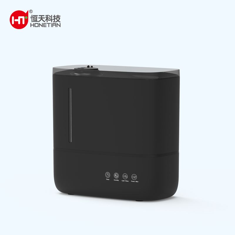 HONETIAN 7 colors night light humidity setting sleep mode remote control 4.0L capacity black colour indoor top fill humidifier