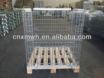 Stackable mesh pallet cage