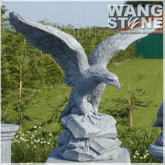 Fierce Eagle Stone Sculpture For Outdoor Decor