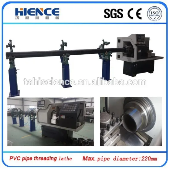PVC 210mm cnc pvc pipe threading lathe machine With CE certificated