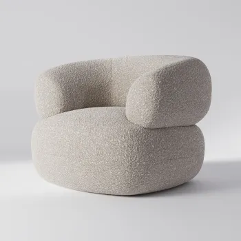 Modern Fabric Upholstery Lounge Swivel Chairs for Small Living Rooms