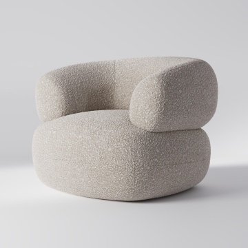 Modern Fabric Upholstery Lounge Swivel Chairs for Small Living Rooms