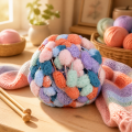 Yüksek Kaliteli 130g/25 m Çevre Dostu Geri Dönüştürülebilir Polyester Pamuk Topu Iplik Süper Yumuşak Tıknaz El Örgü DIY Atkılar Şapkalar
