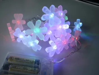 LED string light with frost flower