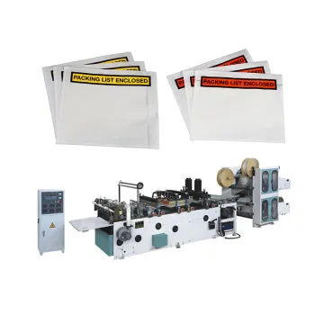 self adhesive invoice enclosed envelope making machine