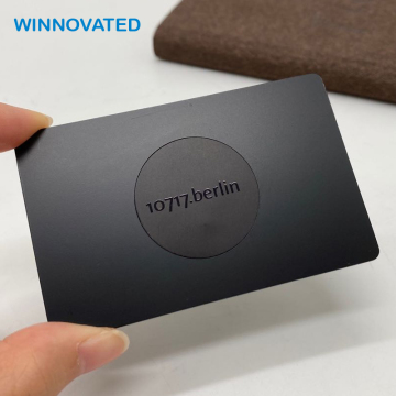 Customizable 4KB Tech Premium Tap Printing Business NFC Metal Card - Matte Black MOQ