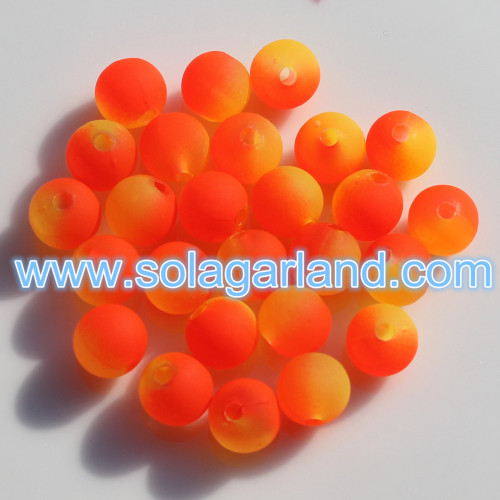 6MM 8MM Acrylic Round Two Tone Color Fishing Beads