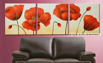 Handmade Floral Oil Paintings