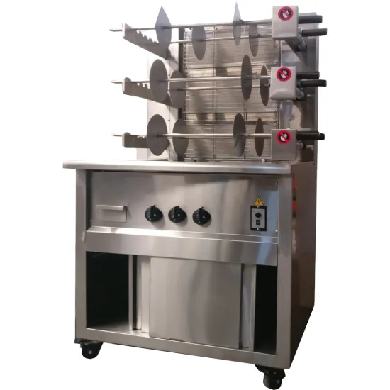 Professional Commercial Kitchen Equipment: Charcoal Rotisserie Chicken Grill