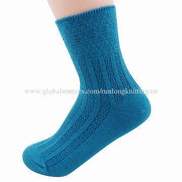 Women Socks, Made of Cotton/Polyester/Spandex/Elastic